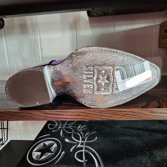 LIBERTY BLACK Light Blue Cowboy Boots Caborca Silver Missouri Line Size 9.5 NIB - Picture 4 of 5